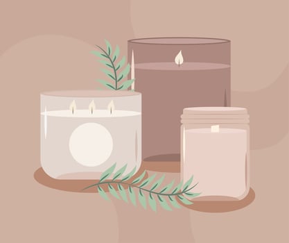 nice candle illustration vector