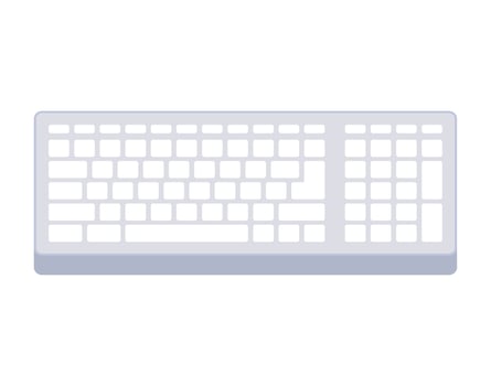 white keyboard design vector