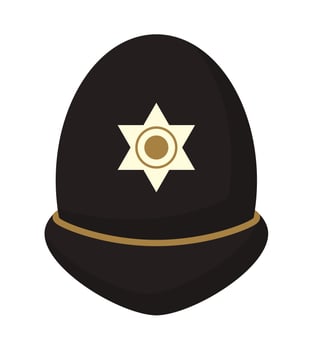 uk police hat vector