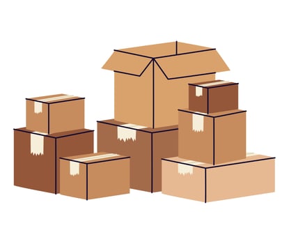 nice boxes stack vector