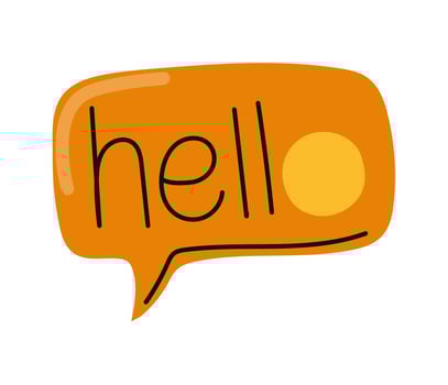 hello lettering design vector