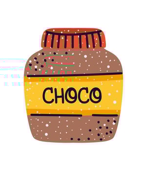 choco jar design vector