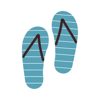 flip flops on a white background vector