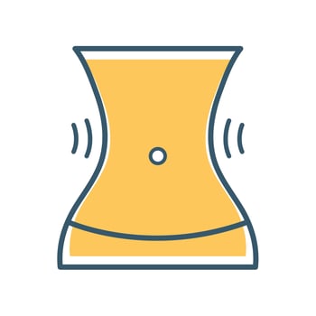waist on a white background vector