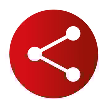 share icon inside a bubble vector