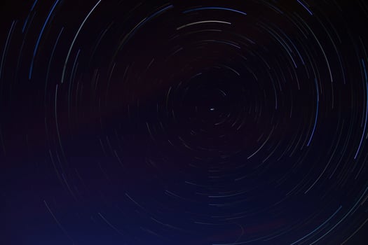 Star trails around Polaris, photo