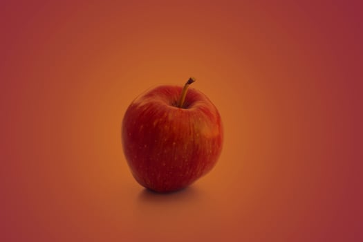Beautiful red apple on a seamless superfood background photo