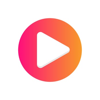 Colourful play button vector icon. Play symbol for website design, logo, app, UI. Vector illustration.