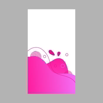 Pink dynamic abstract fluid social media background. Wavy bubble web banner, screen, mobile app colorful design. Flowing liquid gradient shapes. Geometric social network stories theme template vector
