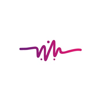 Purple Pulse Logo Inspirations. Medical. Music vector