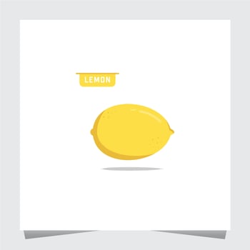 Lemon Flat Logo Template. Icon vector