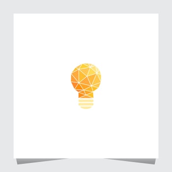 Yellow light bulb Technology logo template art energy power electricity idea concept vector