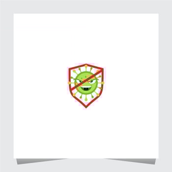 Shield to Stop Corona Virus Logo Inspirations Template vector