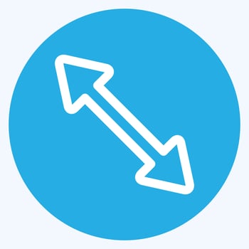 Icon Scale Left - Blue Eyes Style,Simple illustration,Editable stroke vector