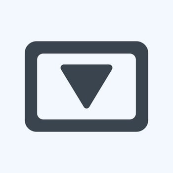 Icon Down - Glyph Style,Simple illustration,Editable stroke vector