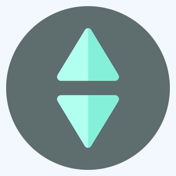 Icon Scroll Vertical - Flat Style,Simple illustration,Editable stroke vector