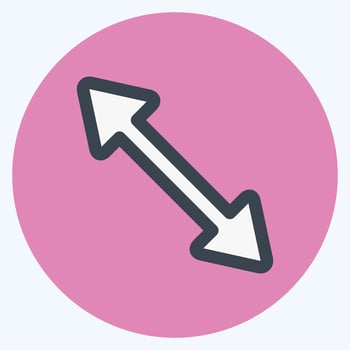 Icon Scale Left - Color Mate Style,Simple illustration,Editable stroke vector