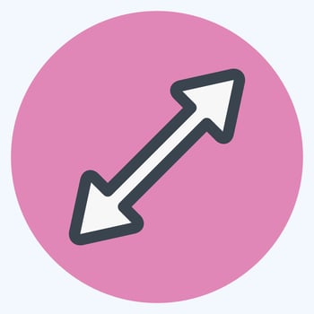Icon Scale Right - Color Mate Style,Simple illustration,Editable stroke vector