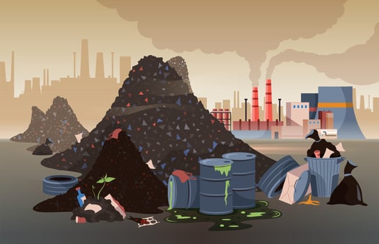 Polluted City Illustration vector