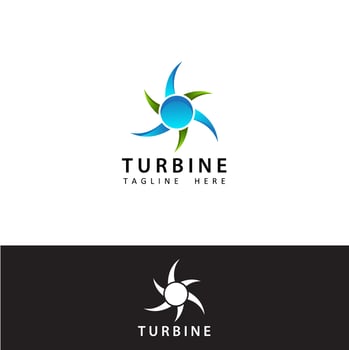 turbine logo template design vector