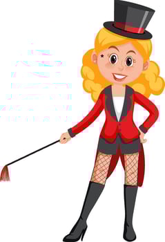 Magician girl cartoon character vector