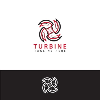 turbine logo template design vector