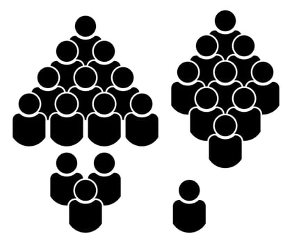 People icons arranged in group style vector