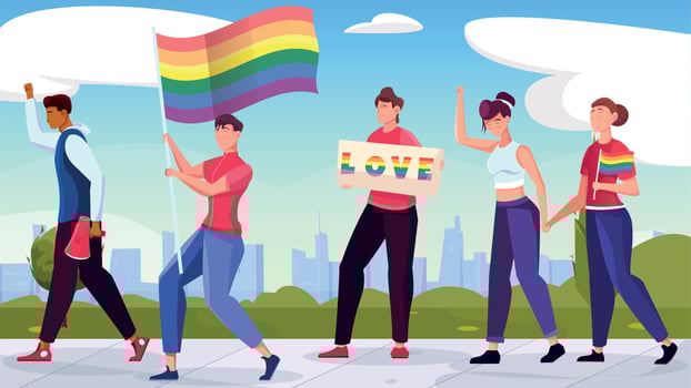 Lgbt Equality Flat Background vector