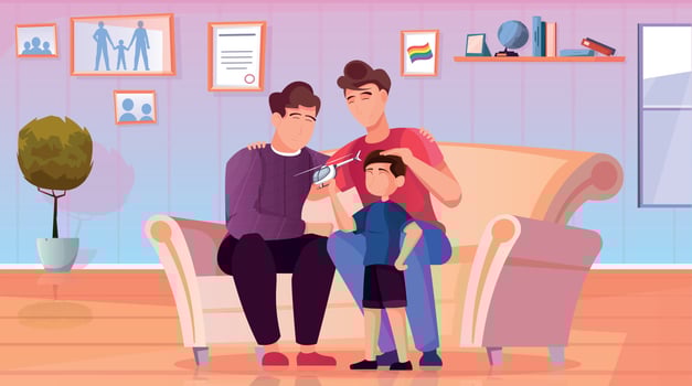 Lgbt Family Flat Illustration vector