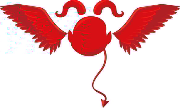 Devil and angel design elements vector