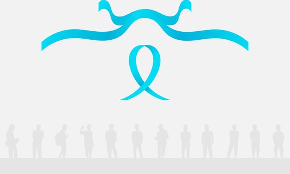 Light blue ribbon. International Men's Day background and Copy space area. Suitable to be placed on content with that theme. vector