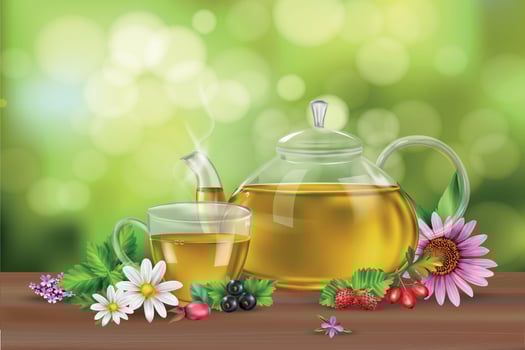 Green Tea Background vector