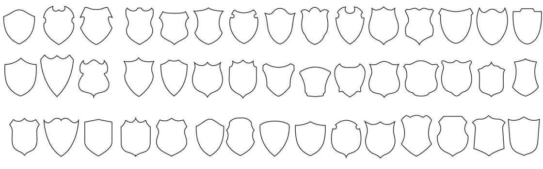 Vintage Label Outline Icons vector