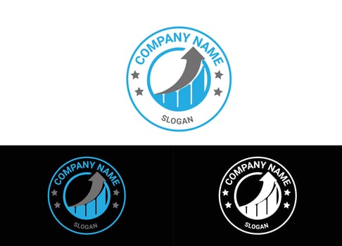 Financial Logo or Icon Design Vector Image Template