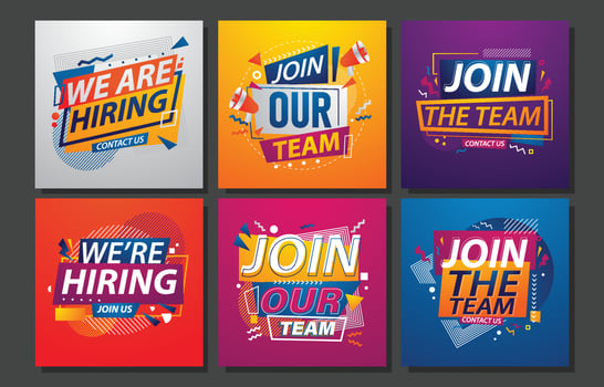 Team Hiring Social Media Post vector