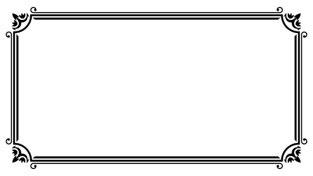 Ornamental vintage frame border vector