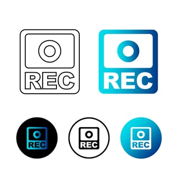 Abstract Record Icon Illustration vector