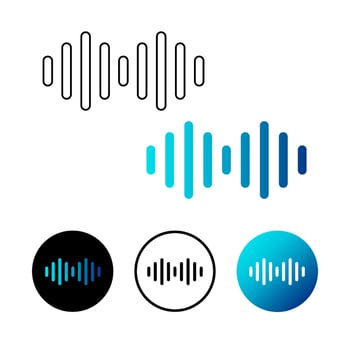 Creative Music Wave Icon Illustration vector