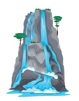 Waterfall Single Object vector
