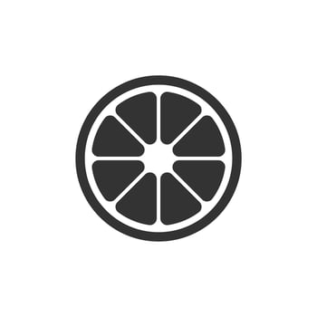 simple orange fruit icon on white background vector