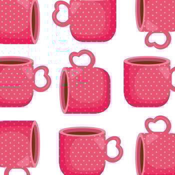 background of cups coffee delicious vector