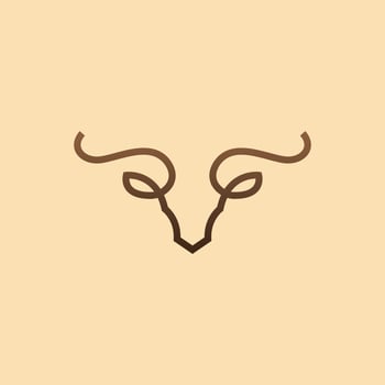 Line Bull Head Logo vector
