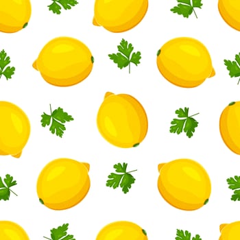pattern of lemons. Seamless vector pattern with lemons. Vector illustration