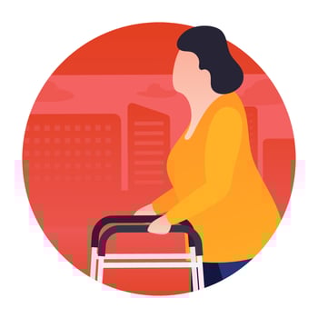 Handicap Walker Concepts vector