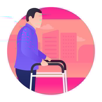 Handicap Walker Concepts vector
