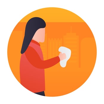 Mirror Dusting Concepts vector