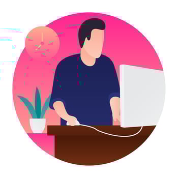 Trendy Office Concepts vector