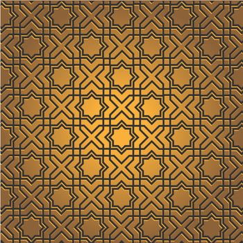 Golden seamless pattern vector