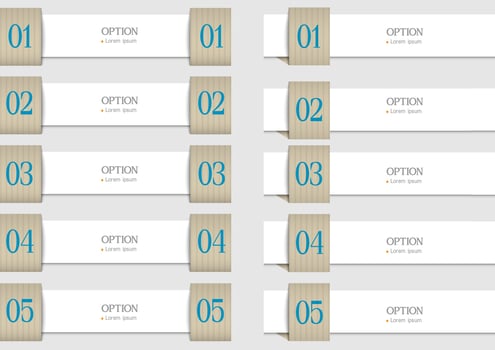 Paper design templates banners for infographics vector