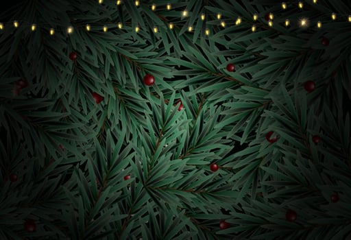 Holiday New Year and Merry Christmas Background. Vector Illustration